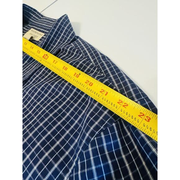 Duluth Trading Company Button Down Shirt Long Sleeve Gingham Check Blue 3XL - Picture 7 of 10